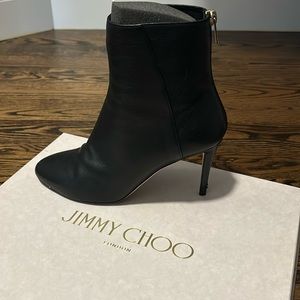 Jimmy Choo black leather booties